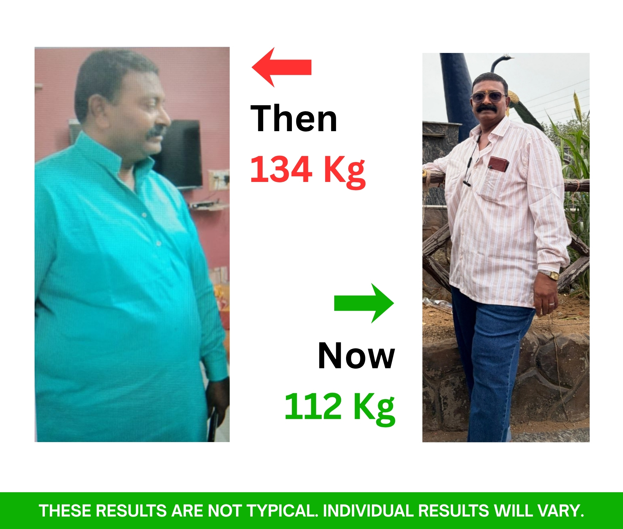 Santosh Chavan — before and after