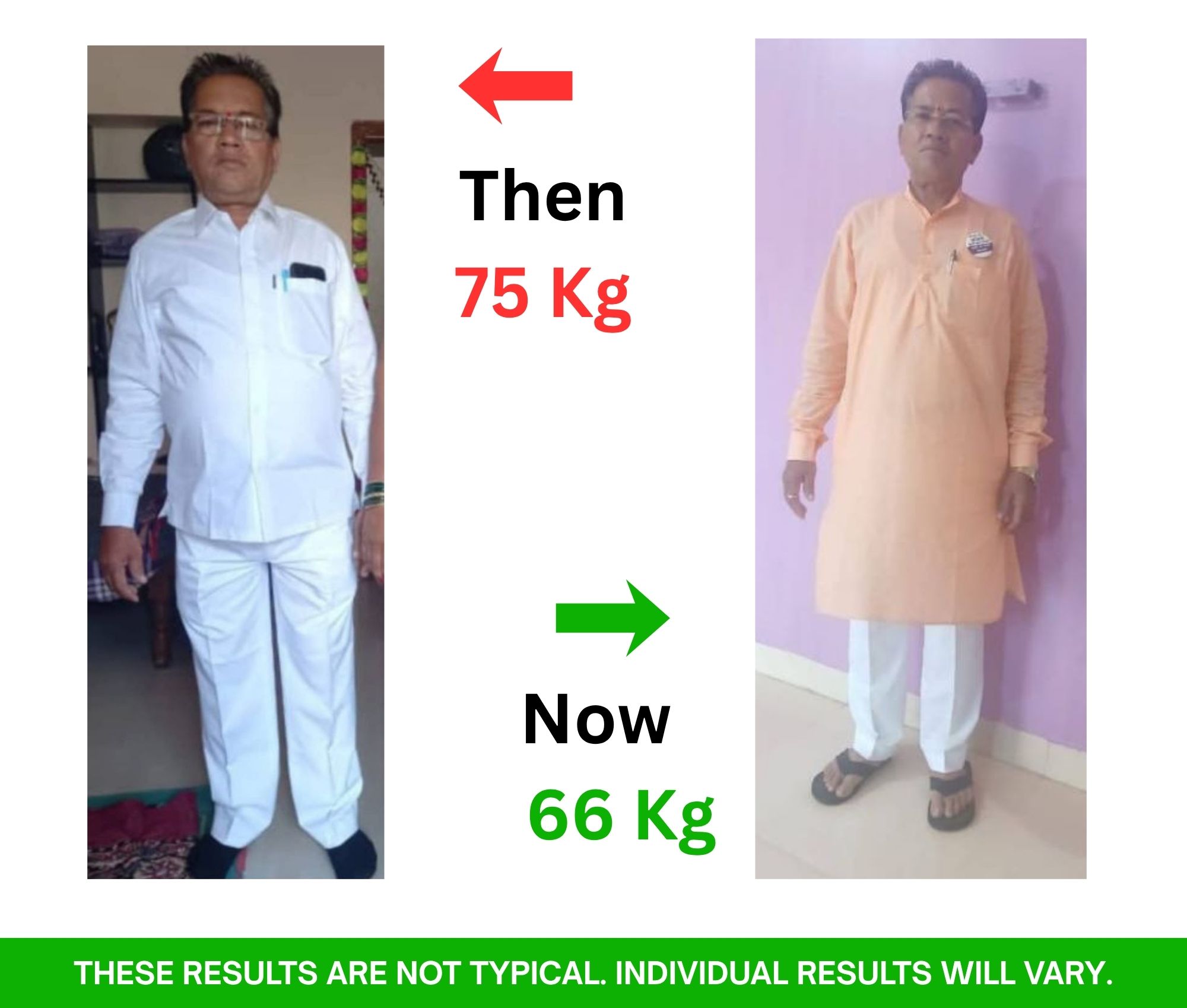 Uttamrao Rathod — before and after